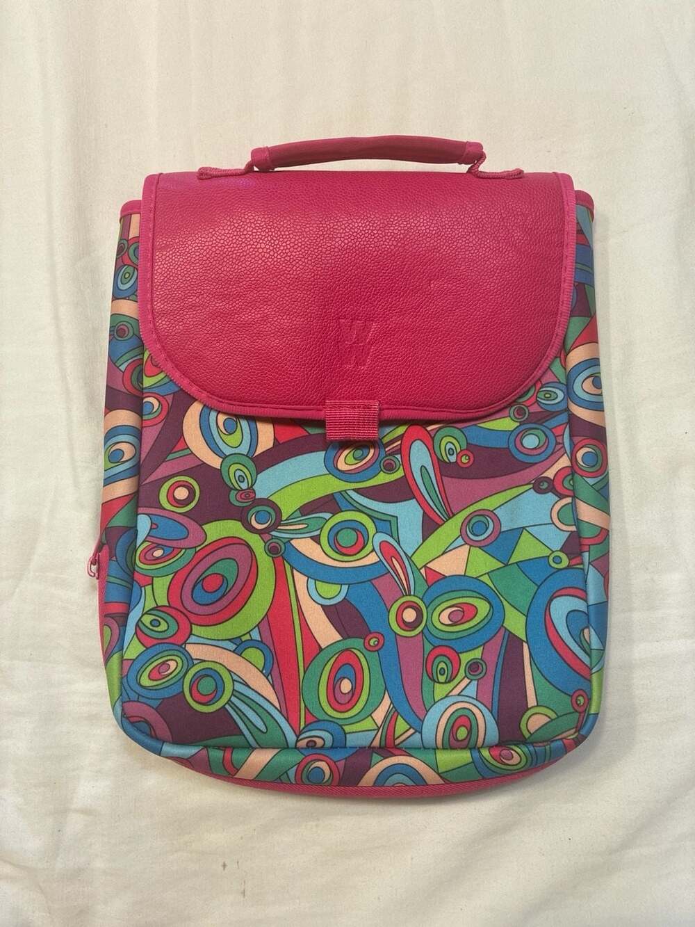 Weight Watchers Retro Psychedelic Print Neoprene Insulated Lunch Box Bag